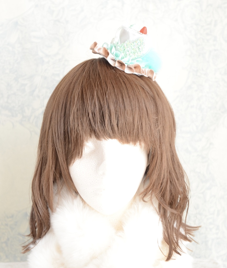 ヘアアクセサリー(チョコミントケーキなミニハット)