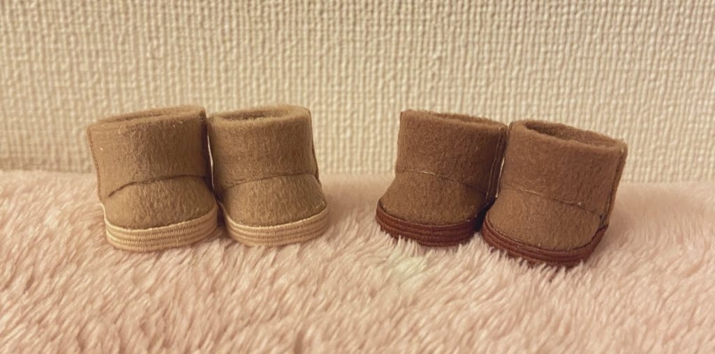 足回り5センチぬいぐるみ用　ムートンブーツ