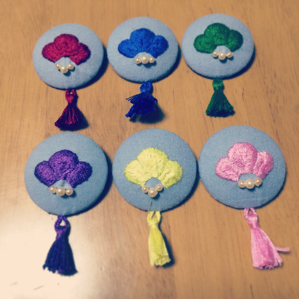 松刺繍バッチ