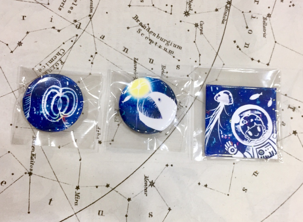 ☆宇宙&深海☆【缶バッジ・マグネット・ストラップ】