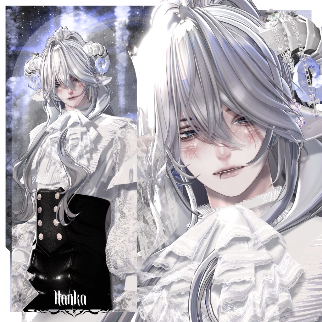 ✟Goat’s Ear & Horn Accessory x Eye Texture Set✟ (11アバター対応)