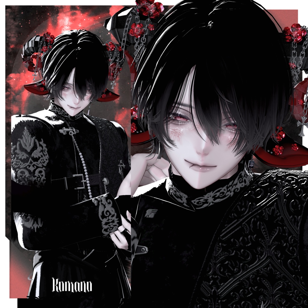 ✟Goat’s Ear & Horn Accessory x Eye Texture Set✟ (11アバター対応)