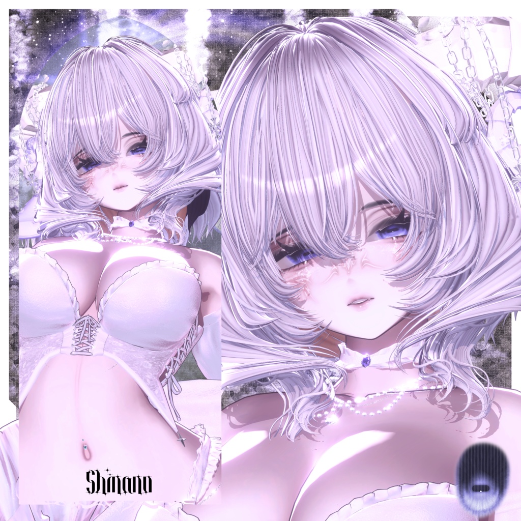 ✟Goat’s Ear & Horn Accessory x Eye Texture Set✟ (11アバター対応)