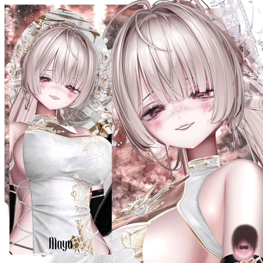 ✟Goat’s Ear & Horn Accessory x Eye Texture Set✟ (11アバター対応)