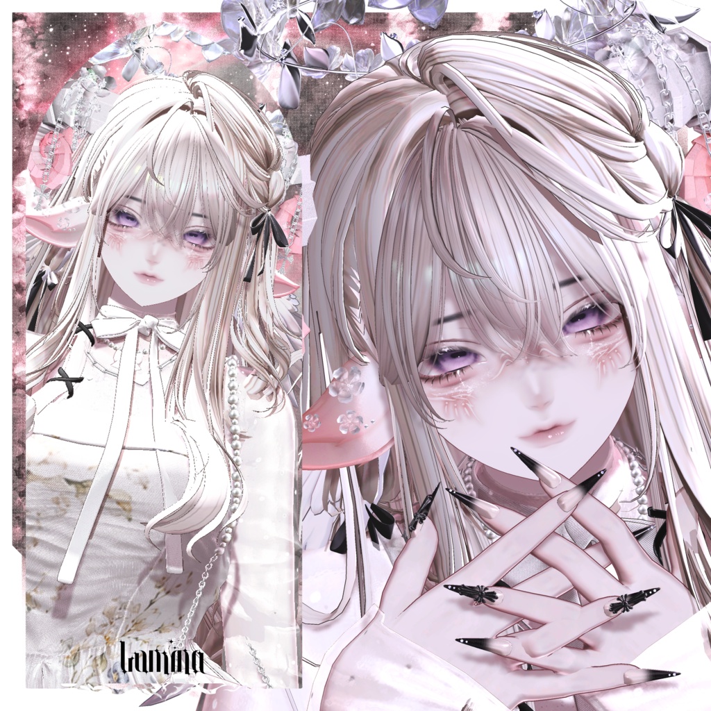 ✟Goat’s Ear & Horn Accessory x Eye Texture Set✟ (11アバター対応)
