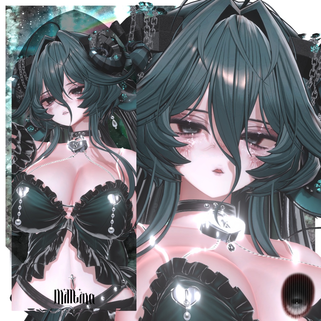 ✟Goat’s Ear & Horn Accessory x Eye Texture Set✟ (11アバター対応)