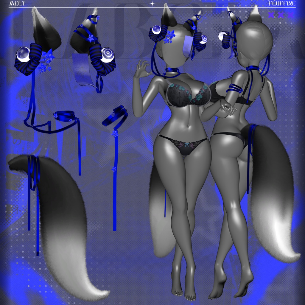 · Ghost Kitsune Ear&Tail ·