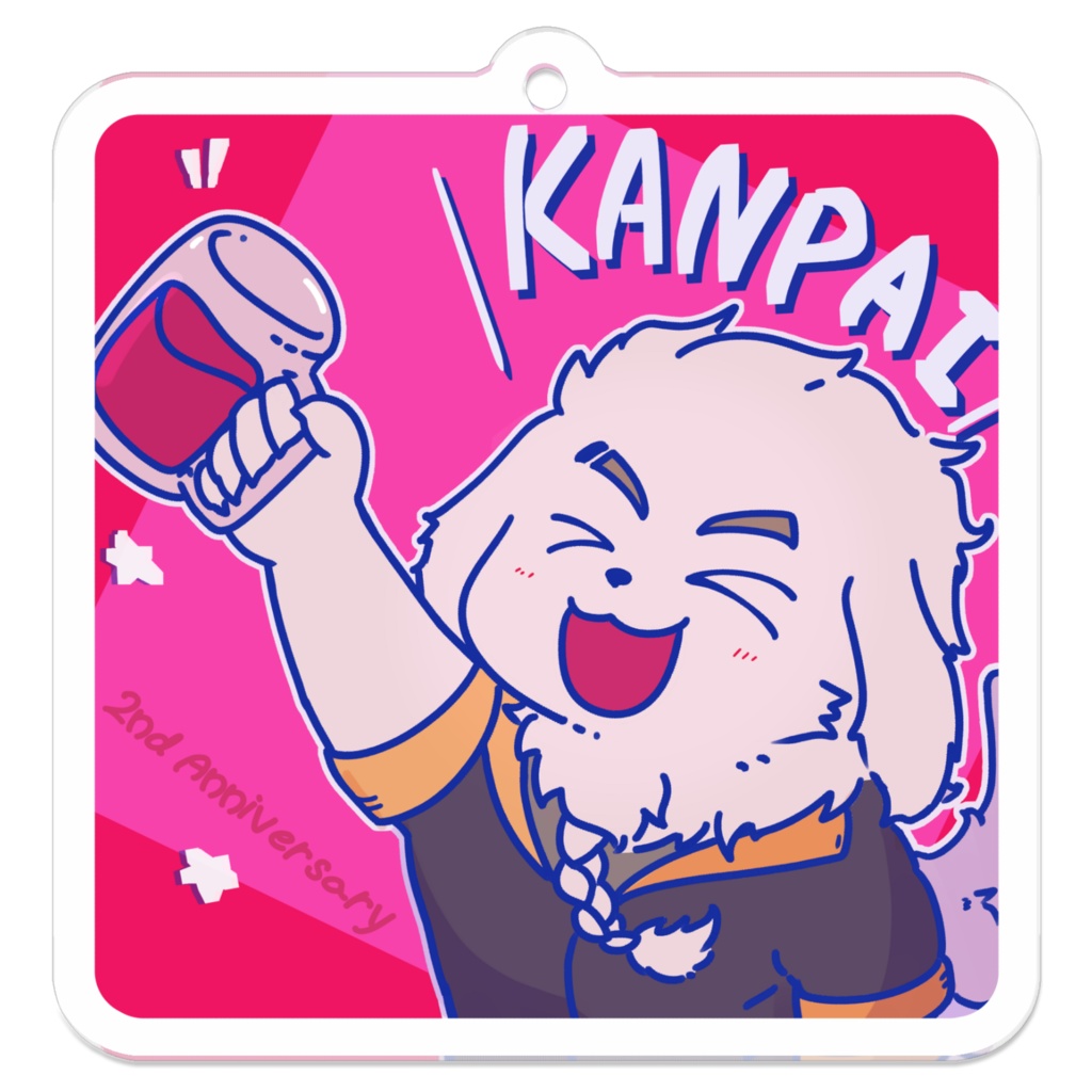 KANPAIハクロウタ　アクリルキーホルダー