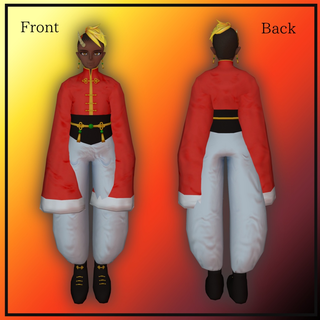 【オリジナル3Dモデル/+Head】紅華(ホンファ)【PC/Android対応】 #紅華3D #わたのそこおきがえ