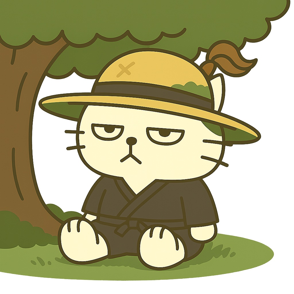 もち猫武士道フリー素材