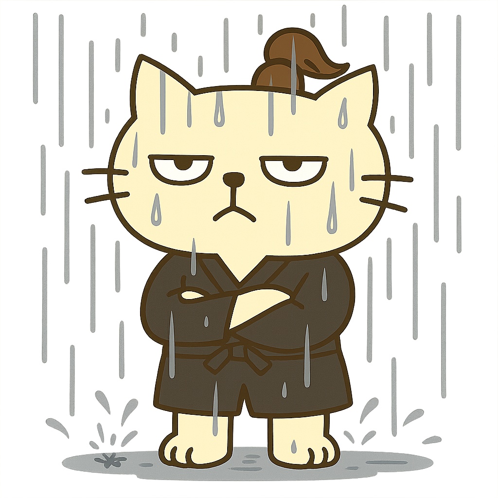 もち猫武士道フリー素材