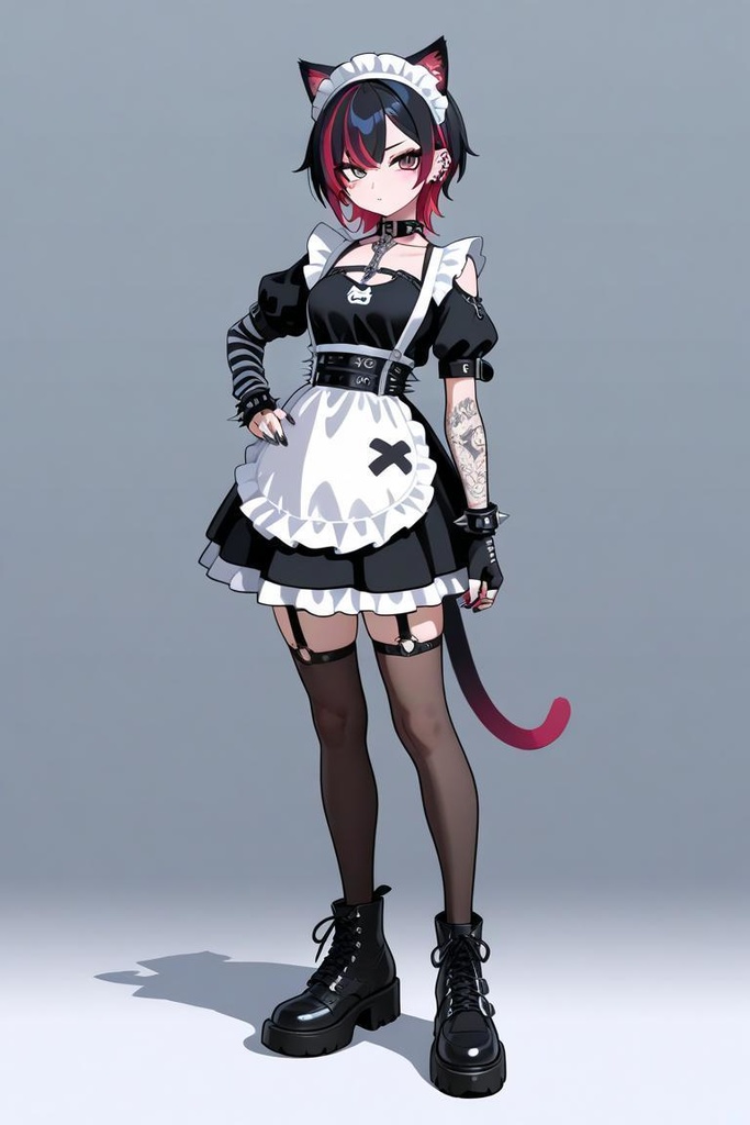 猫メイドパンクプロンプト5種