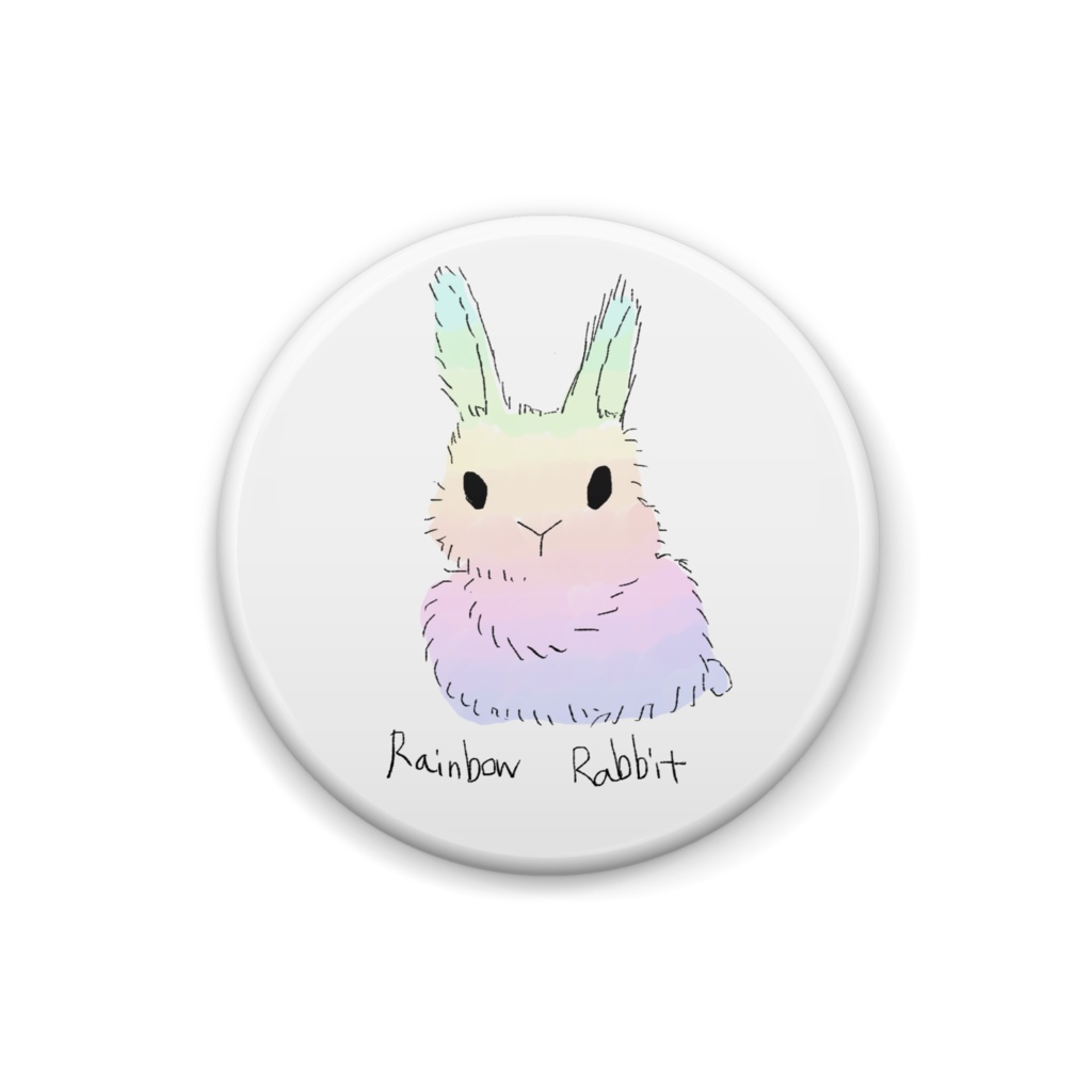 [オリジナル]レインボーラビット缶バッジ