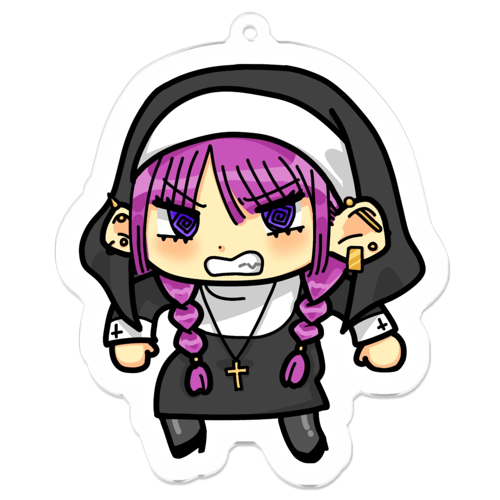 アクリルキーホルダー(ぷんすこおさよ)