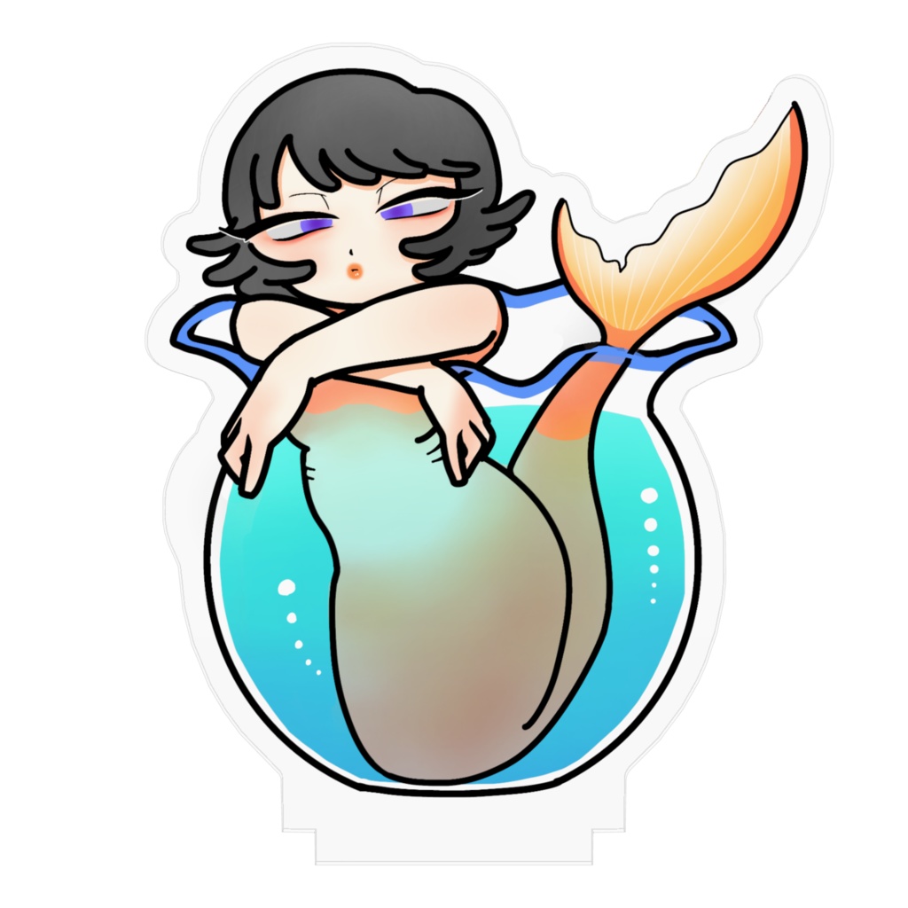 金魚鉢のアクリルスタンド