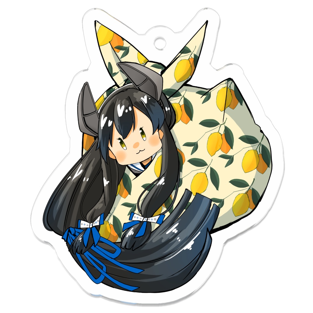 50mmサイズ せんすいかん47 風呂敷(レモン柄)あくきーA