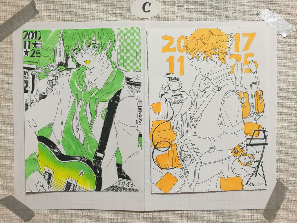 原画【A〜F】2枚セット 1,000〜