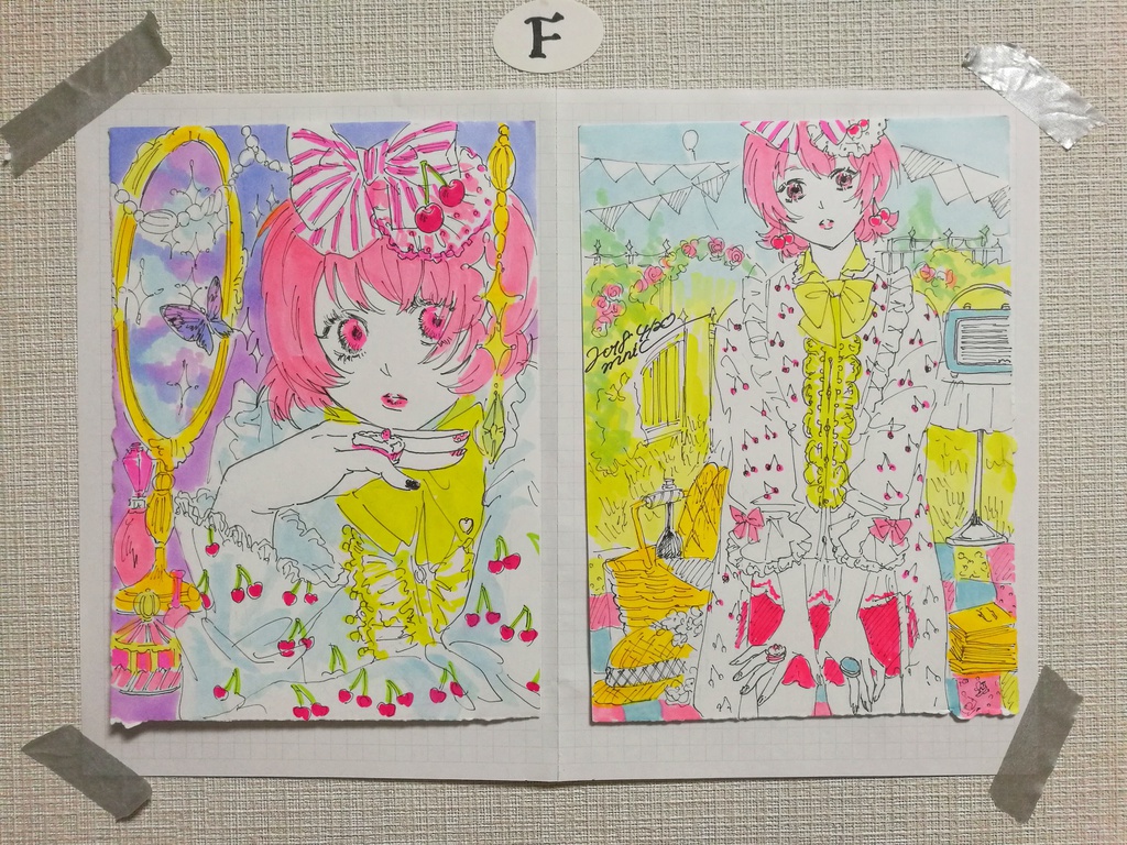 原画【A〜F】2枚セット 1,000〜