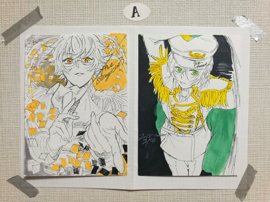 原画【A〜F】2枚セット 1,000〜