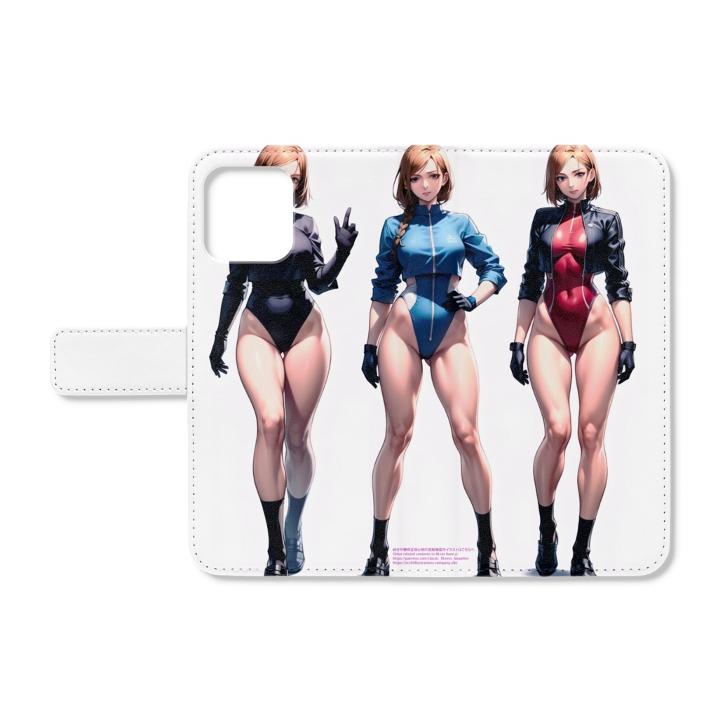 野薔薇お姉さん 三種類の衣装 スマホケース Notebook Style iPhone Case