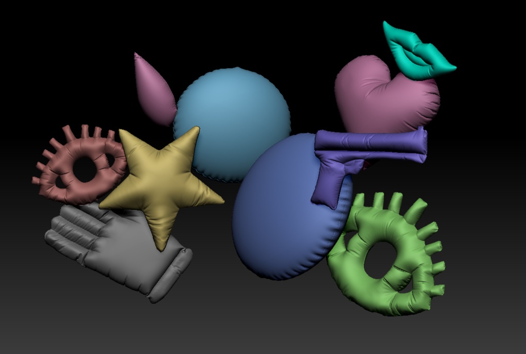 台座バルーンパーツ素材のSTLデータ無料配布