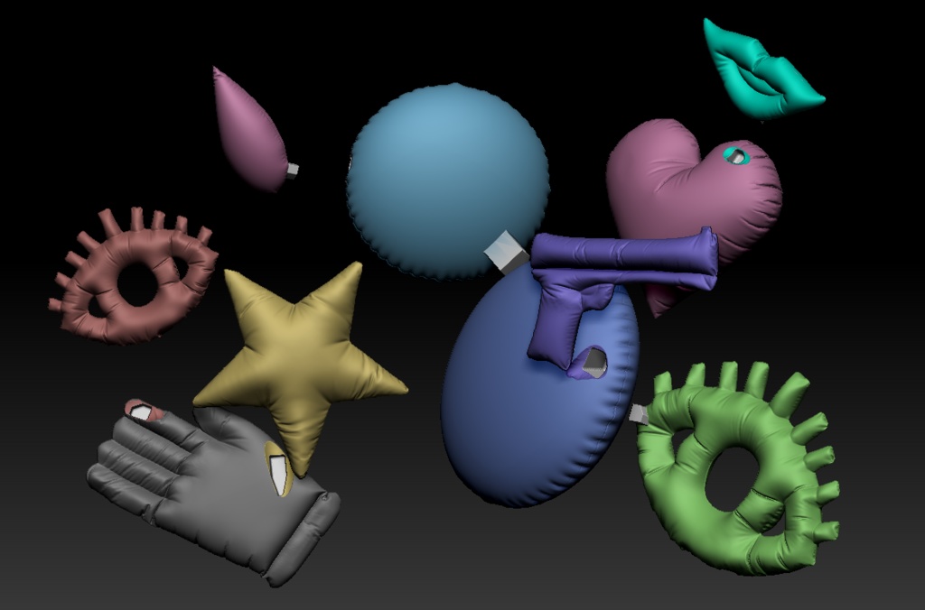 台座バルーンパーツ素材のSTLデータ無料配布