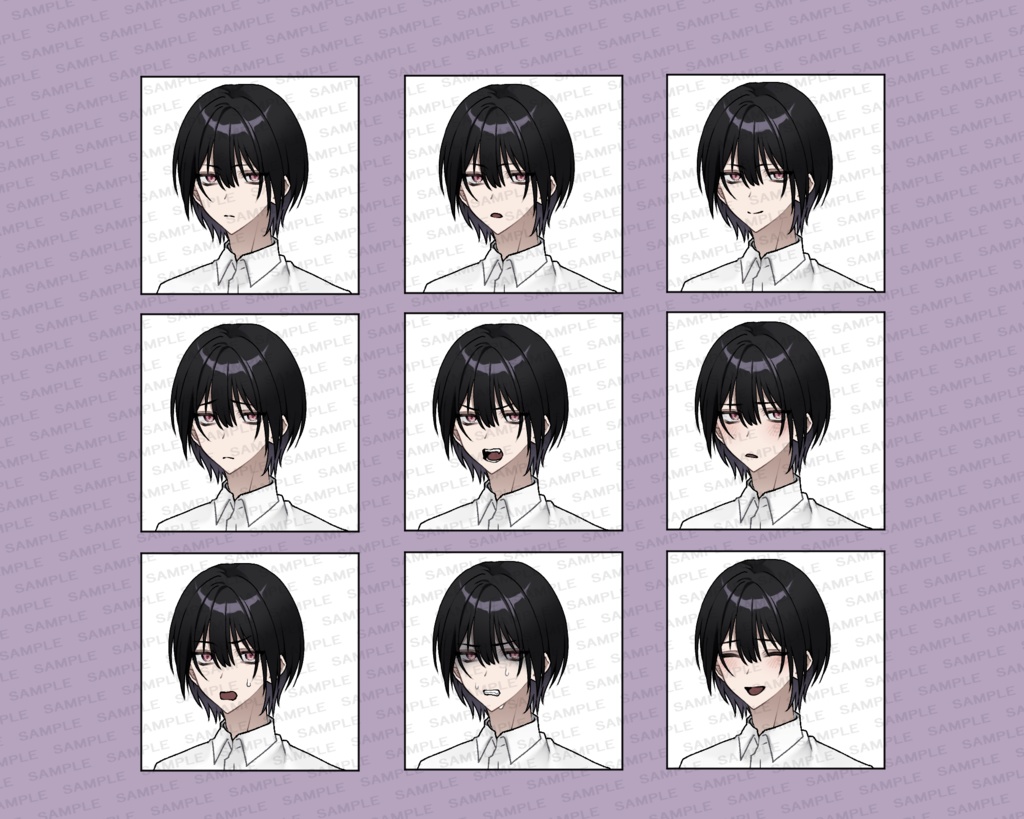 【無料有】立ち絵素材(男子高校生_シャツ_学ラン_ブレザー)