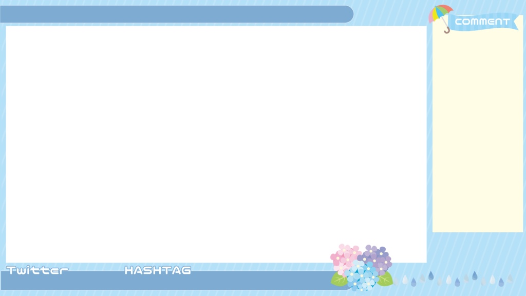 【配信用】オーバーレイ/梅雨【雑談・ゲーム】