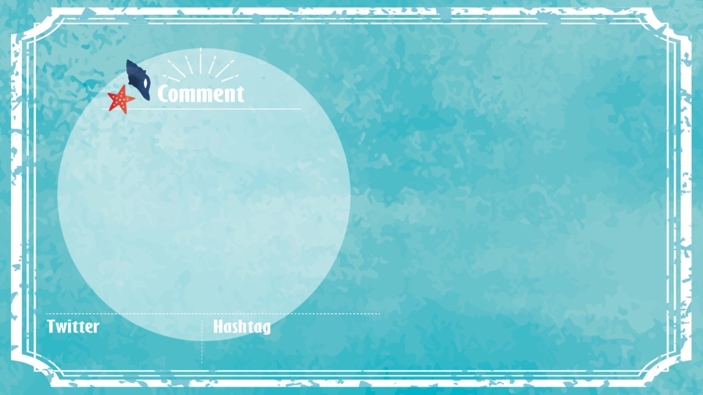 【配信用】オーバーレイ/Summer・海【雑談・ゲーム】