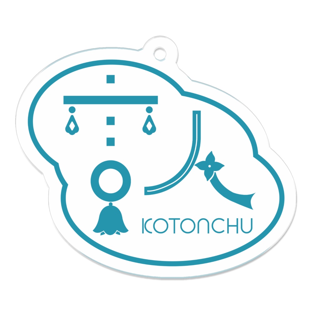 【私立龍海学園文化祭】ことんちゅコーティングアクキー：水色（新ロゴ）