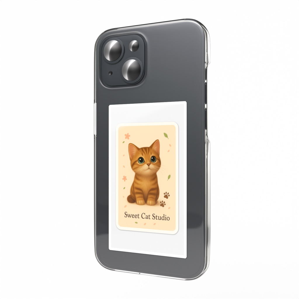  【Sweet Cat Studio】こうちゃん見上げステッカー 🐾 〜あなたをやさしく見守る小さな仲間〜