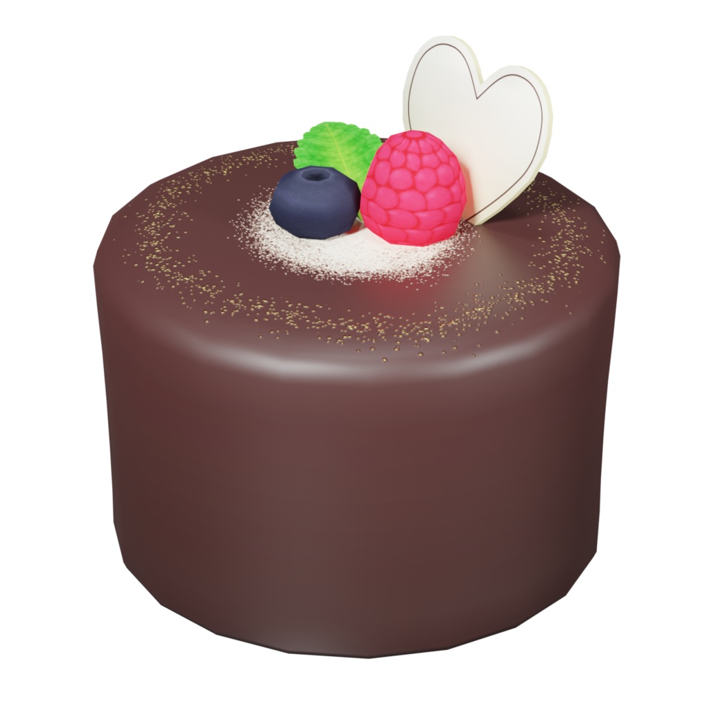 チョコケーキ&プレート / Chocolate cake & Plate