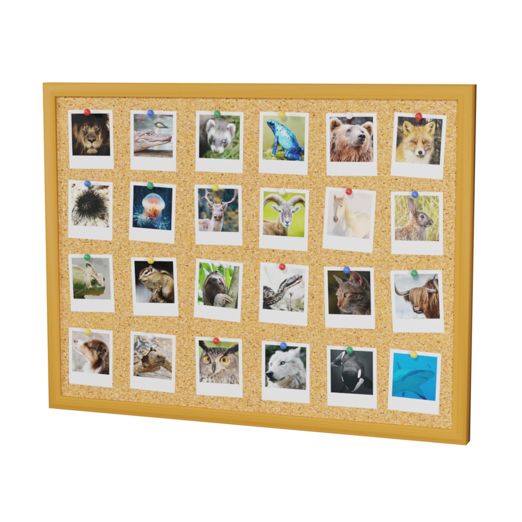 画鋲セット&コルクボード / Pushpin set & Cork board