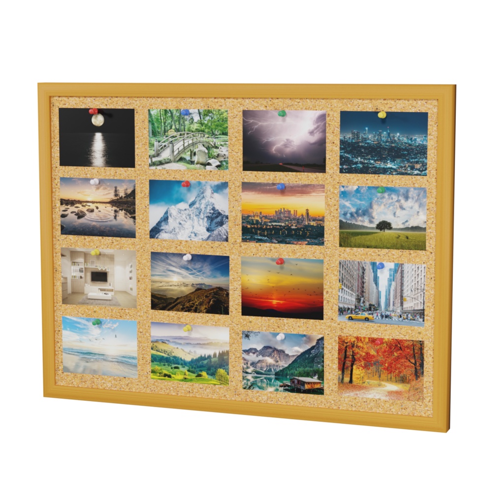 画鋲セット&コルクボード / Pushpin set & Cork board