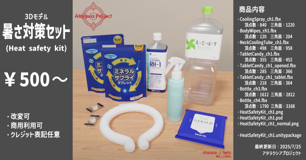 暑さ対策セット / Heat safety kit