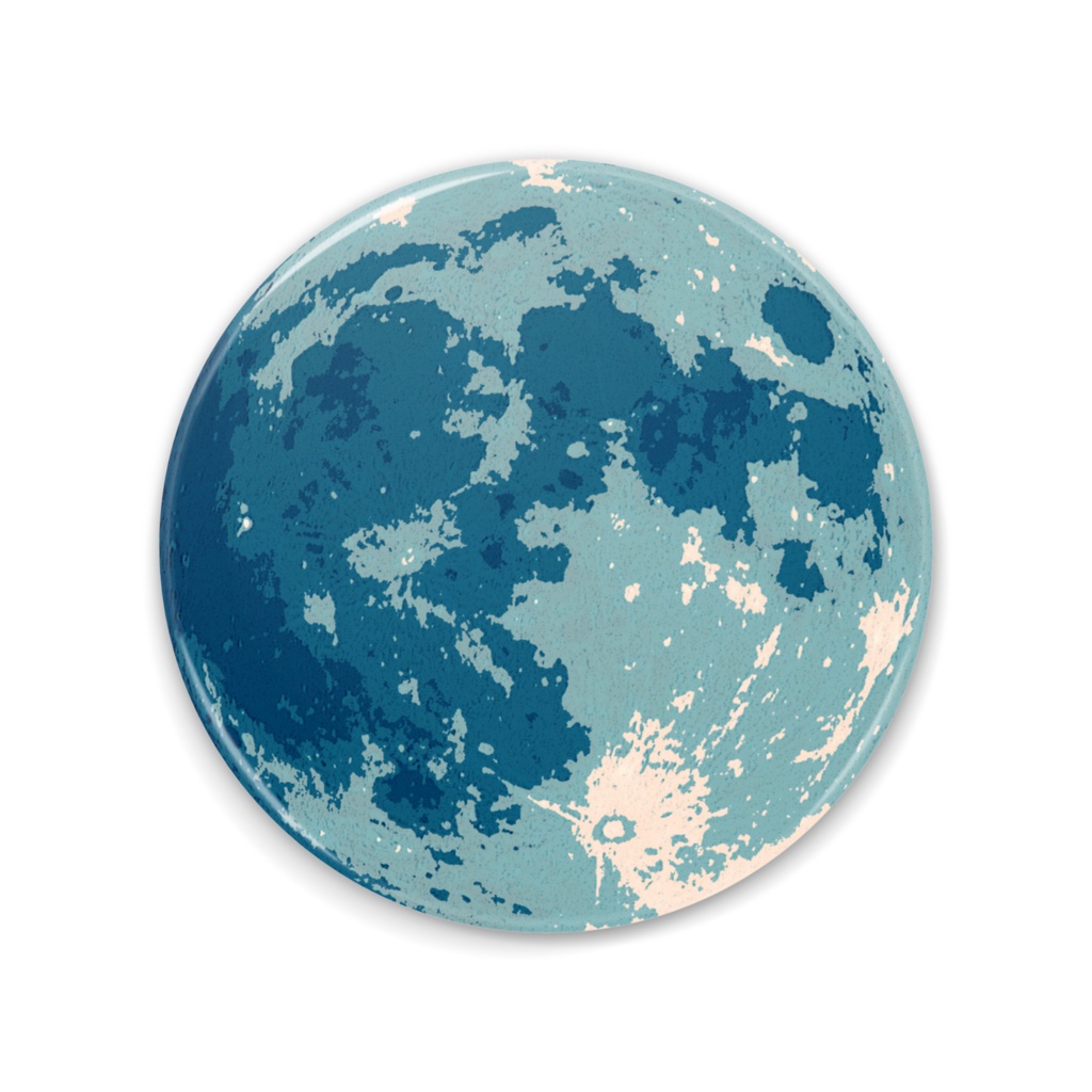 青い満月鏡(缶ミラー)