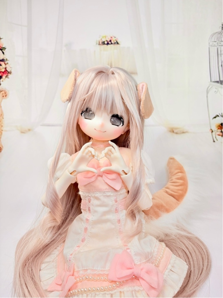 ドール用*犬耳&しっぽset【1/3&1/4共用サイズ】