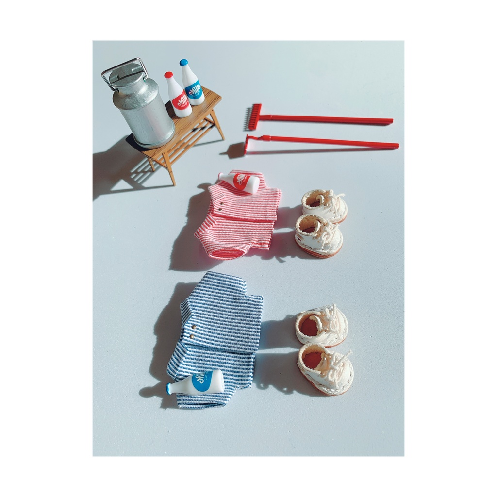 おててにmilkのストライプシャツセット🥛