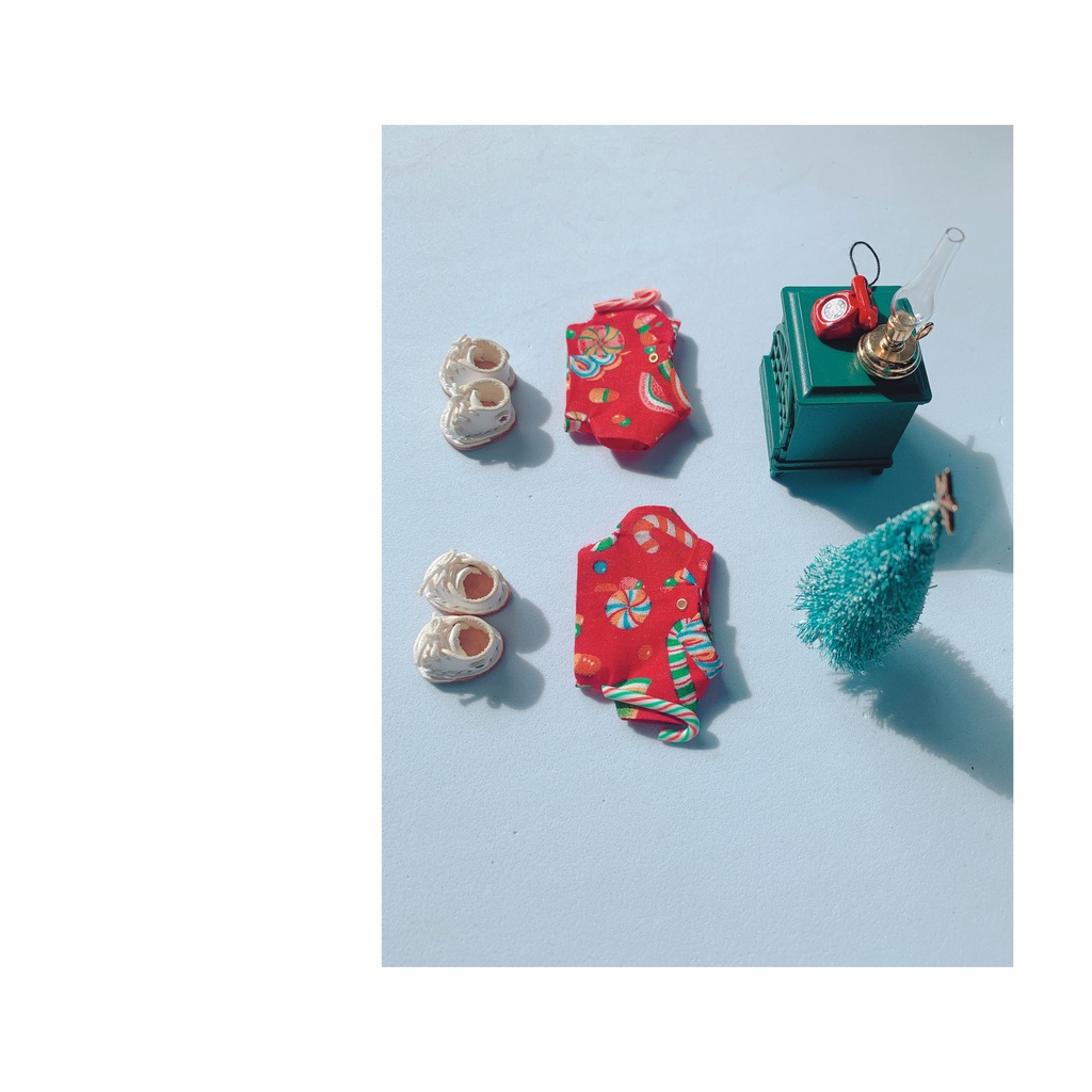 おててにキャンディ柄シャツ🍭🎄