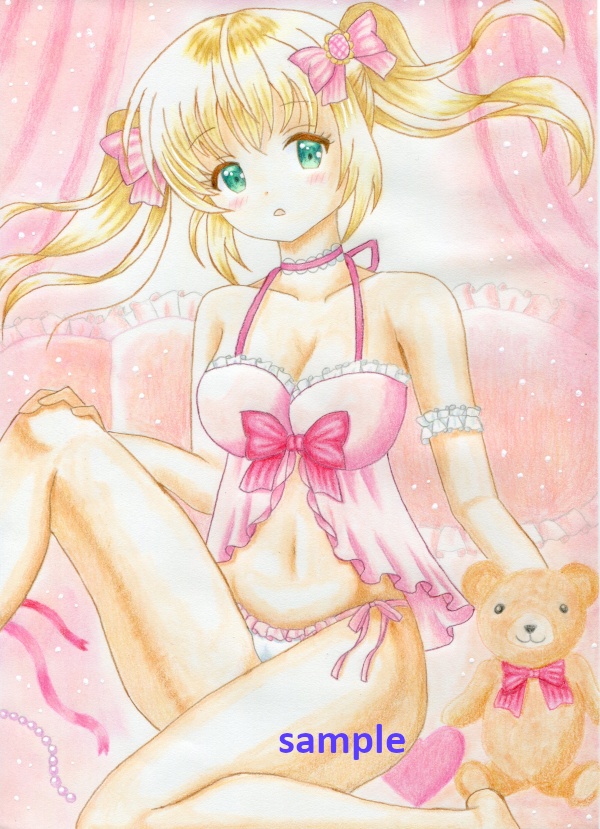 オリジナル手描きイラスト　ゆめかわ娘