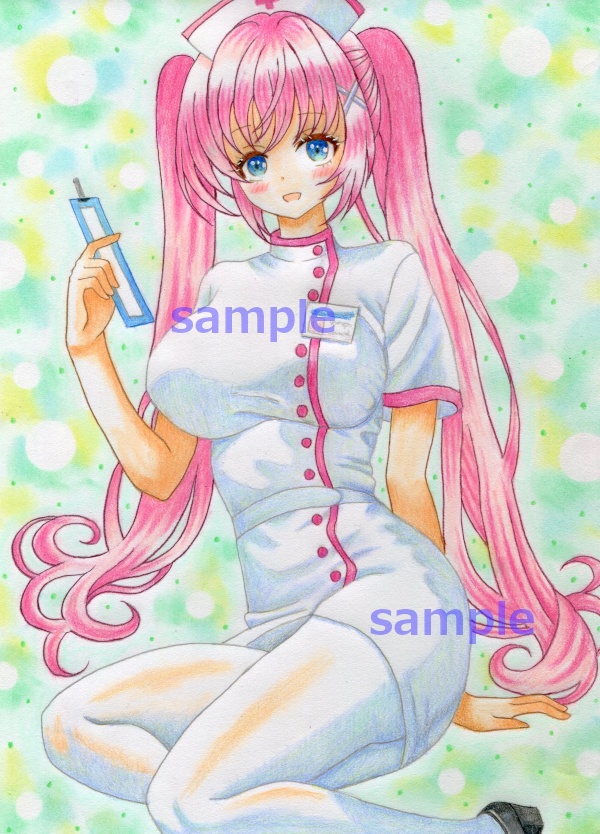 オリジナル手描きイラスト　ナースさん