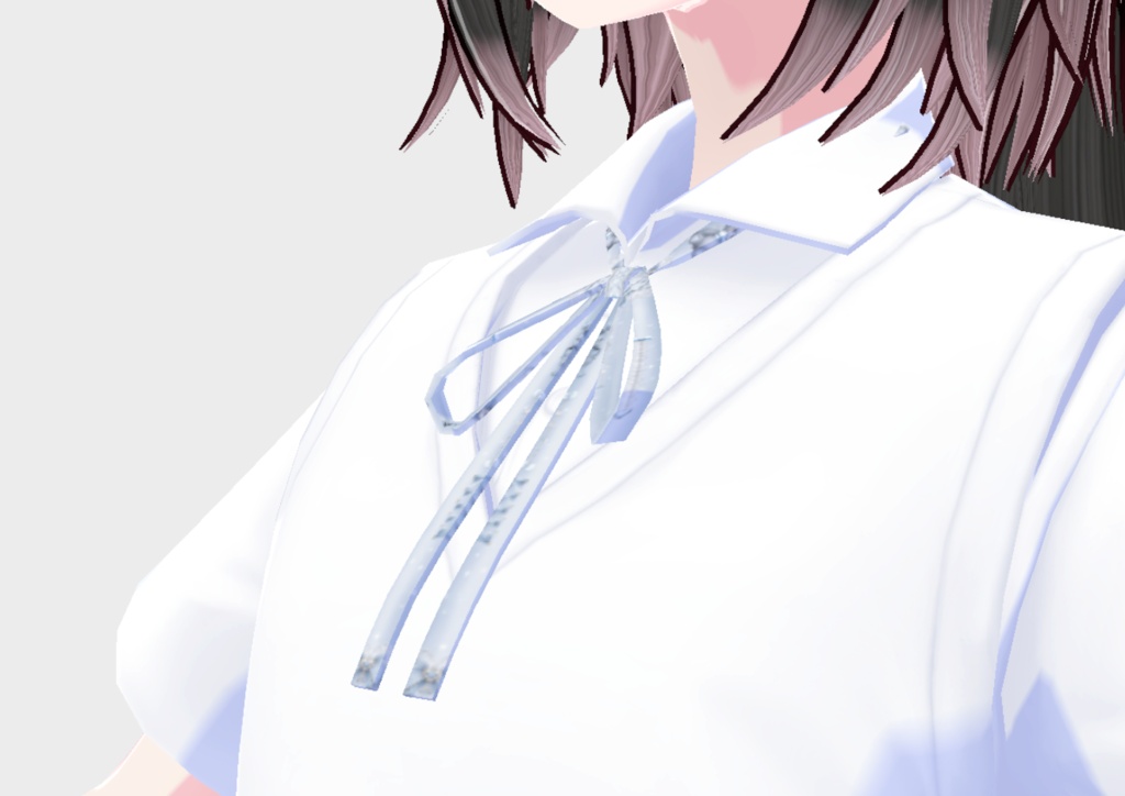【無料版あり】紐ネクタイ(紐リボン)三色【VRoid衣装】