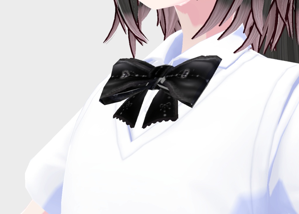【無料版あり】黒リボン【VRoid衣装】