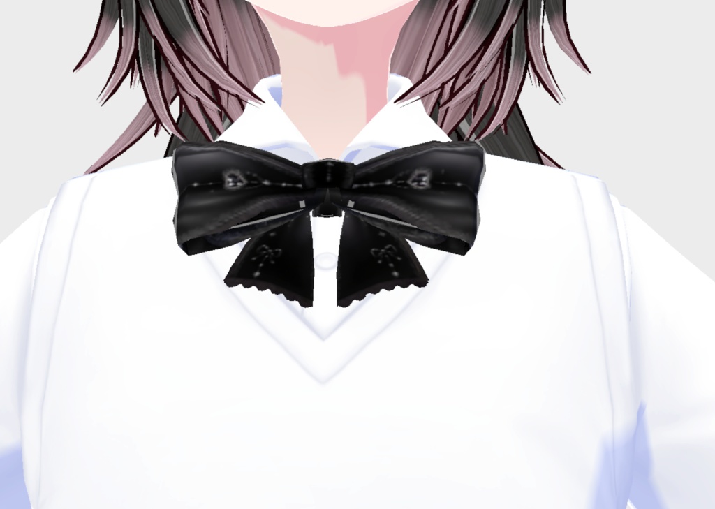 【無料版あり】黒リボン【VRoid衣装】