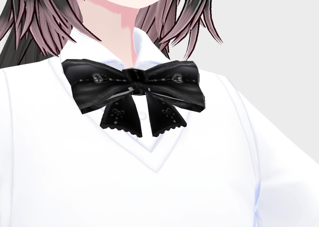 【無料版あり】黒リボン【VRoid衣装】
