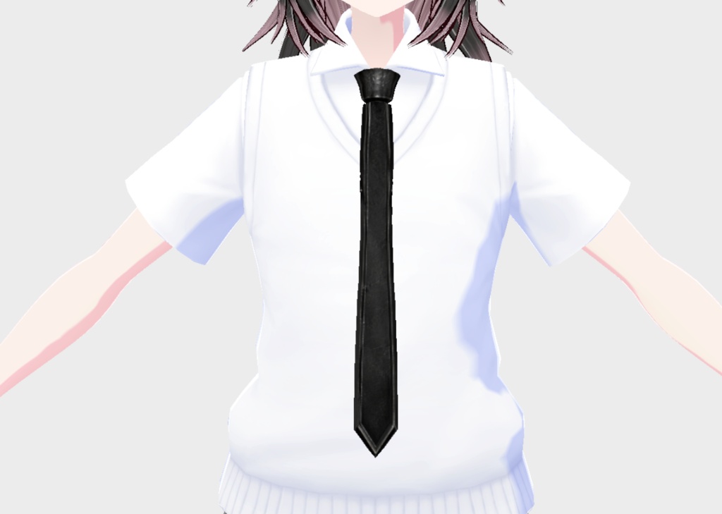 【無料版あり】黒ネクタイ【VRoid衣装】