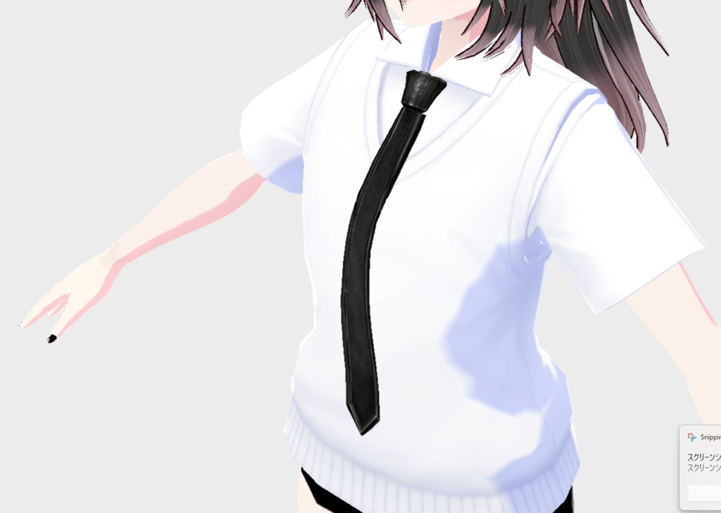【無料版あり】黒ネクタイ【VRoid衣装】