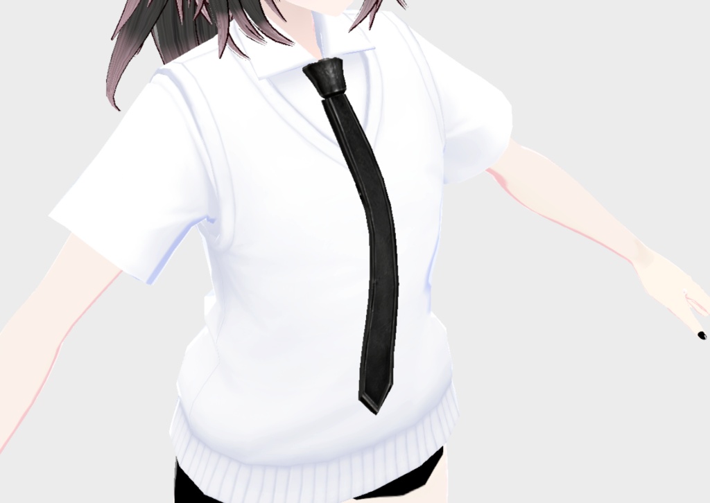 【無料版あり】黒ネクタイ【VRoid衣装】