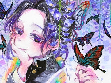 【胡蝶 しのぶ】 イメージキーホルダー ポストカード付き!