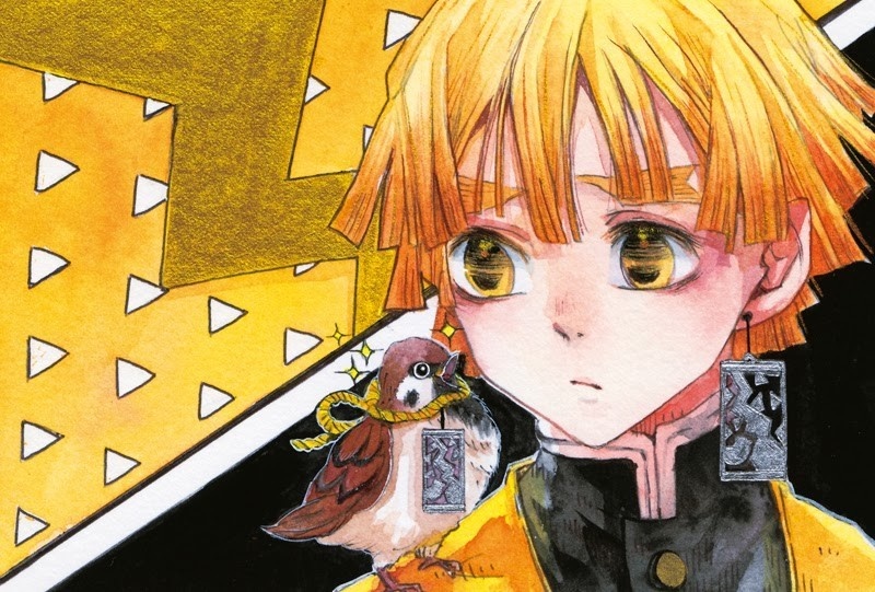 【我妻 善逸】イメージピアスorイヤリング ポストカード付き!